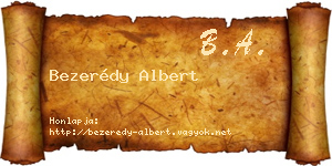 Bezerédy Albert névjegykártya